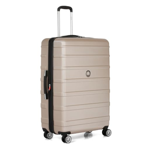 Image of DELSEY PARIS Margot Trolley Bags Set of 3 Cabin, Medium & Large Luggage Premium Hardside Polycarbonate Suitcase 8 Silent Wheels and TSA Lock(Gold)