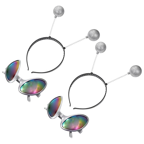 Alien Óculos Martian Headband Set: 2Sets Alien Headband Headband Head Head Boppers Martian Alien Tra