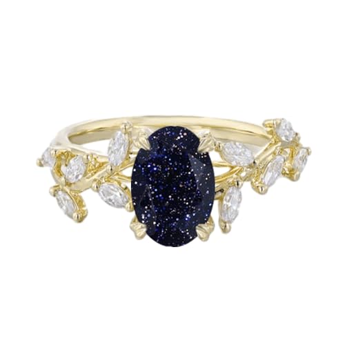 1-5 Carat Oval Cut Gemstone Engagement Ring with Moissanite S925 Sterling Silver 10K 14K 18K Solid Gold Cluster Leaf Art Deco Ring Promise Ring Wedding Ring Jewelry Gift for Women Her Wife Mom