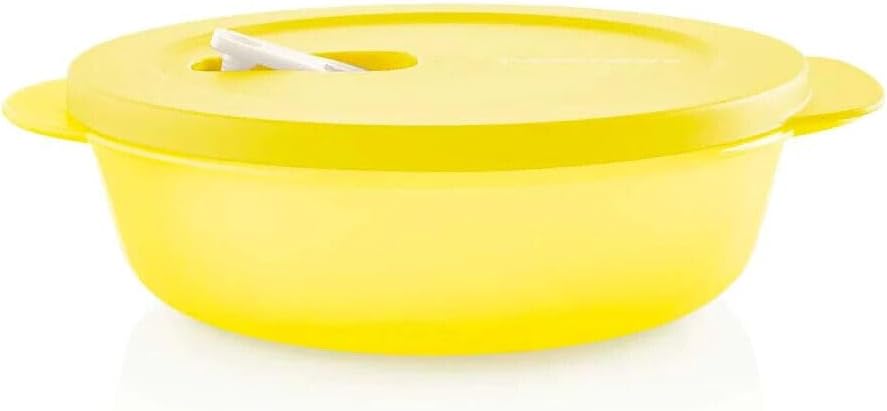 Tupperware CrystalWave Plus 4 1/4-Cup/1.1L Container in Yellow
