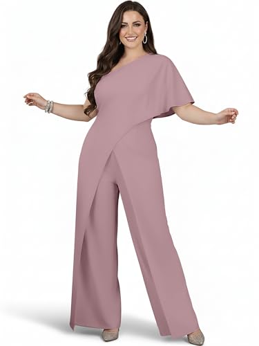 Image of KOH KOH Womens 2026 One Off Shoulder Asymmetric Long Pant Jumpsuit Romper