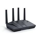 GL.iNet GL-MT6000 (Flint 2) WiFi 6 High Speed Gaming Routers for Wireless Internet, 2 x 2.5G Ethernet Ports for Fiber Optic Modem, Long Range Computer VPN WiFi Router, Home & Business (AU Plug)