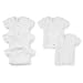 Carters Unisex Baby 5-Pack Side-Snap T-Shirts - white, newborn