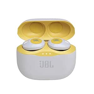 JBL Tune 120 Bluetooth Truly Wireless in Ear Earbuds with Mic (Yellow)