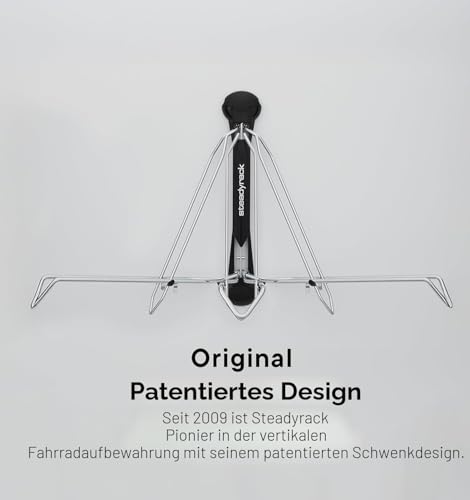 Steadyrack Fahrrad Wandhalterung - Classic Rack - Fahrrad Wandhalterung vertikal als Aufbewahrungslösung für Ihr Haus, Ihre Garage oder Ihren Fahrradpark