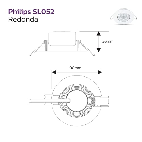 PHILIPS Luminária Led Embutir Spotkit redonda 6,2W luz branca bivolt (100-240V)