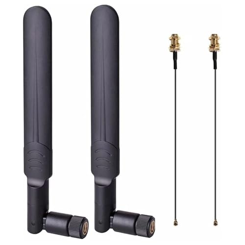 Xanorrg Antennes sans Fil Double Bande avec Conception À Gains Élevés Antennes PCIe 2 4 GHz 5 GHz pour Une Connexion Stable dans Plusieurs Appareils Petits Répéteurs WiFi