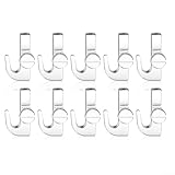 Lot de 10 crochets argentés pour tableau : comprend dix crochets durables en alliage de zinc conçus spécifiquement pour les rails de galerie et les systèmes de cimailles.