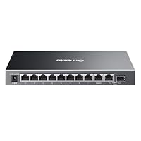 TP-Link Omada ES210GMP, 10-Port Gigabit Easy Smart Switch, 123W Budget, 8 x PoE+ Ports, 1 x RJ45 + 1 x SFP Combo, Plug und Play, VLAN QoS IGMP Snooping, PoE Auto-Recovery Lüfterlos Cloud-Verwaltung – Ansicht 9