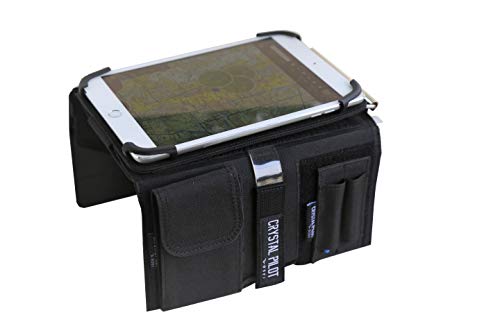 Crystal Pilot "Flight Pad". 3 in 1 Tablet Kneeboard with Aluminum Clipboard and VFR Placard. Compatible with mini iPad 3/4 and android devices.