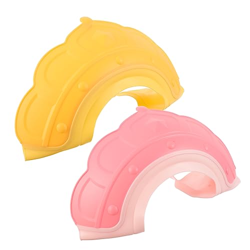 TOVINANNA 2Pcs Shampoo Cap Bath Visor for Boy Girl Cute Crown Design Shower Cap Hair Washing Hat for Keeps Water Away From Face and Ears