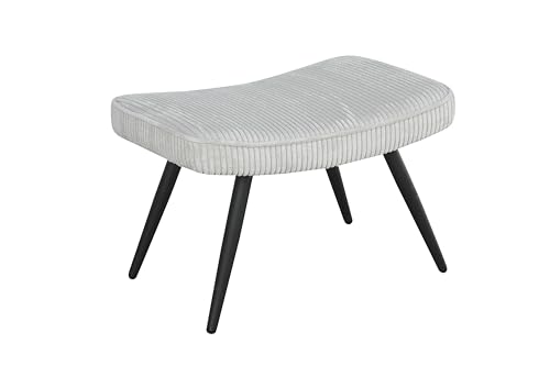 byLIVING UTA Taburete, Cable Grueso, Blanco, B 60, H 39, T 41 cm