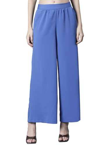 Image of oxolloxo Women Plain Elasticated Staright Flare Pant