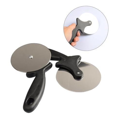 GRIRIW Stainless Steel Pizza Cutter Wheel with Non Slip Grip Handle Effortless Slicing Tool for Home Cooks Chefs Easy to Clean Operate for Pizza Dough and Baking