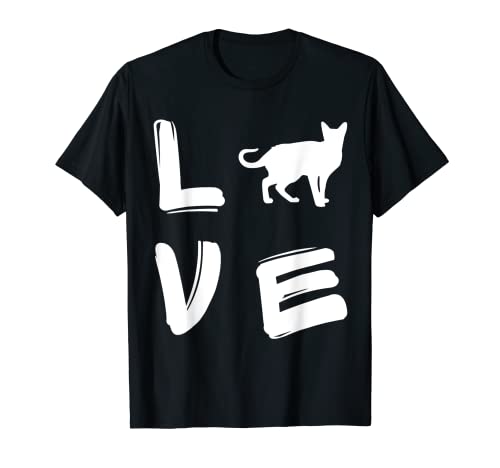 Photo de Love Oriental Cat Silhouette de chat oriental T-Shirt