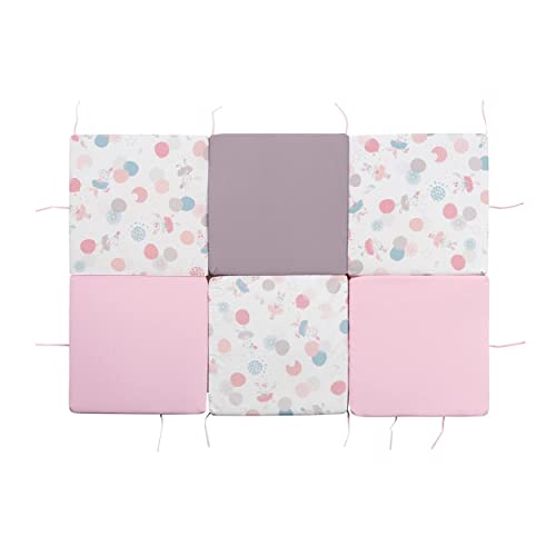 TINÉO - Maxi Tapis D'éveil, Maxi Tapis De Motricité, Maxi Tapis Bébé, Multifonction 5 en 1, 120x180cm (Ballerine)