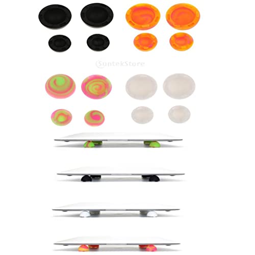Fenteer-Skidproof-Pad-Silicone-Mini-Heart-Reduction-Stand-Cooling-Balls-for-all-Laptop-Notebook-Black