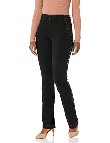 Lyssé Women's Misses Liv Studded Baby Bootcut, Midtown Black, S