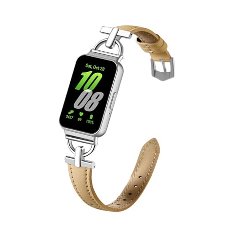 Accessoires Galaxy Fit 3 chic pour le bureau avec sangle cuir et socle