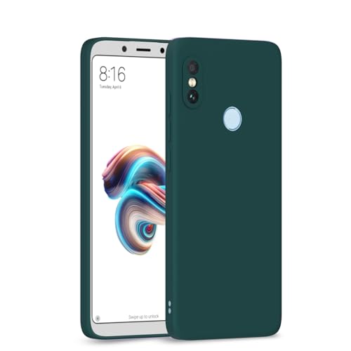 Image of Outlouders Back Cover for Redmi Note 5 Pro | Camera Protection | Durable Soft Matte Silicone Bumper Case (Green)