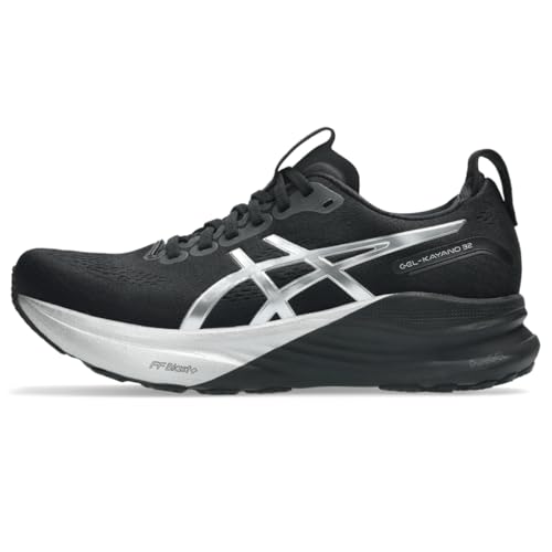 ASICS ���f�B�[�X Gel-Kayano 32 �����j���O�V���[�Y, �v���`�i/�u���b�N�B, 24.5 cm