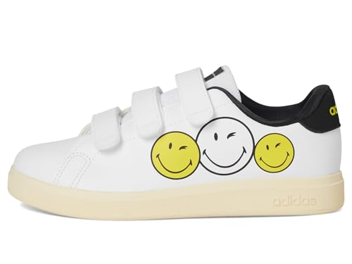 adidas Unisex-Child Smiley World Advantage Sportswear Shoes (Little Kid)4