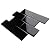 TCSAG-04 3x6 Black Glass Subway Tile -Kitchen and Bath Backsplash Wall Tile (1sqt)