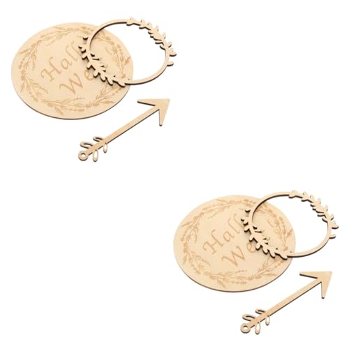 2sets Carte Mensili Legno Per Annuncio Di Nascita Segnapunti Per Crescita Del Decorazione Naturale Per Foto Di Per Anno Di Vita