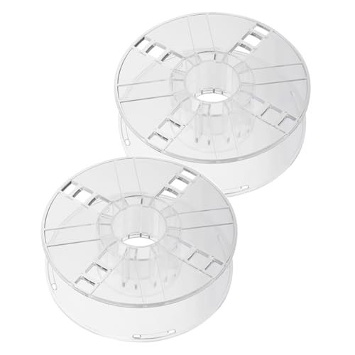 Hemobllo 2Pcs Wire Reel Organizer Transparent Extension Cord Holder Ample Storage for Electric Cables and Wires Efficient Winding Design for Home and Outdoor Use