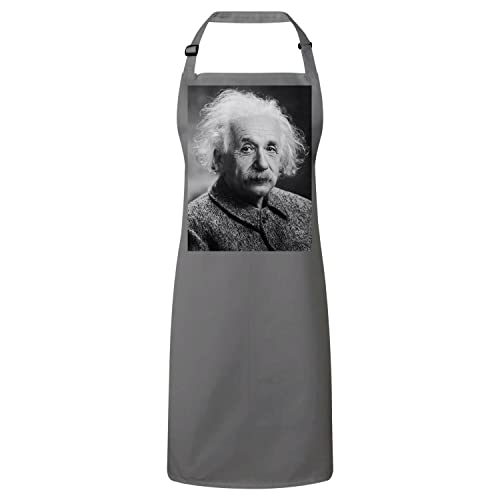 Tablier cuisine gris Albert Einstein photo scientifique original