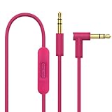 Lusgawer Replacement Solo 4 Cord, Solo 3 Headphone Audio Cable Wire Extension Cord Compatible with Beats Headphones Studio Solo Pro Detox Mixr Executive Pill with in Line Mic and Control (Pink)