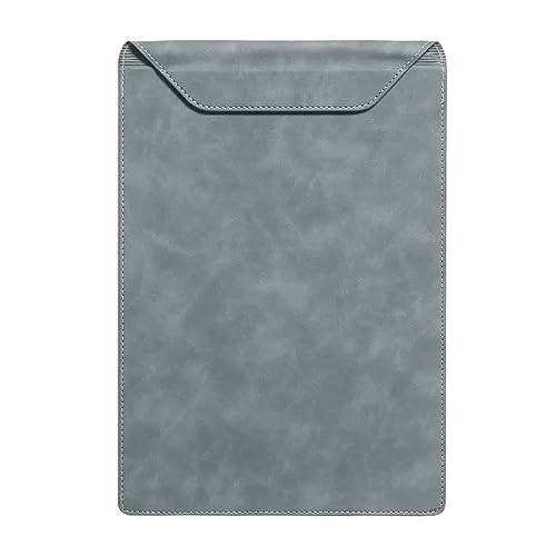 合成皮革製会議用フォルダー、 レザー製 A4・レターファイルフォルダー マグネット式 拡張可能 ポケット付き マルチカラー 2個パック(Gris)