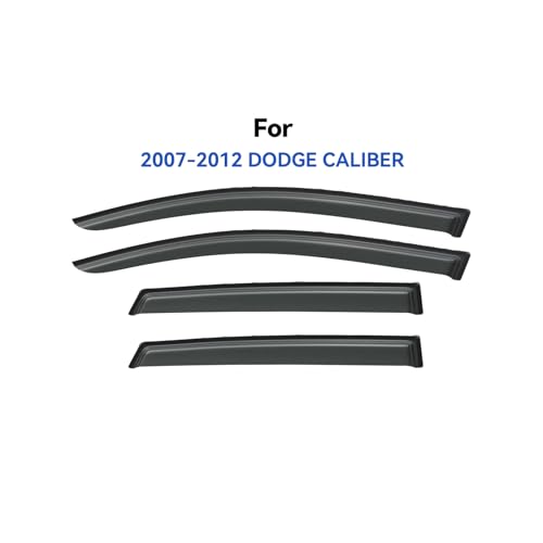 Image of Window Visors Rain Guards for 2007-2012 Dodge Caliber, Out-Channel Window Vent Wind Deflectors Visors Shades for 07-12 Dodge Caliber