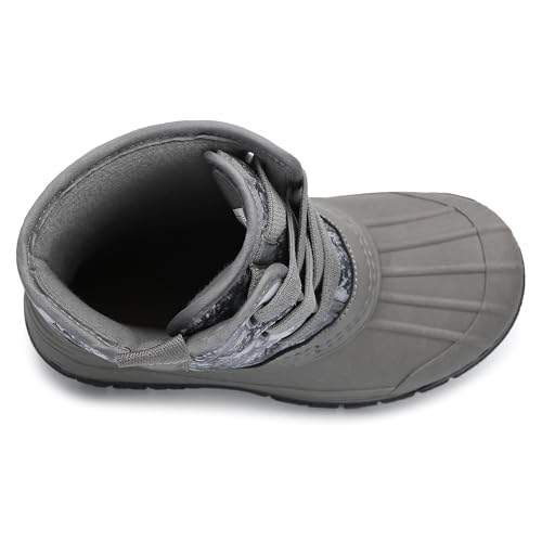 festooning Boys Girls Winter Snow Boots Waterproof Non-Slip Outdoor Warm Shoes Velvet Lined Elastic Band for Toddler/Little Kid/Big Kid4