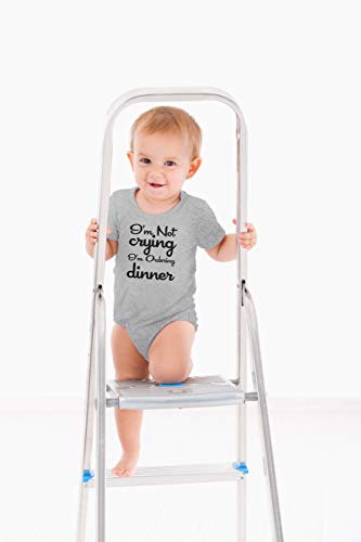AW Fashions I'm Not Crying, I'm Ordering Dinner Baby Bodysuit Funny Cute Adorable Infant Romper Clothing3
