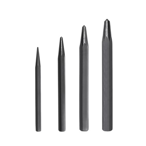 TOKDOOT 62215 Center Punch Set, Center Punch Metal Center Punch Tool 4-Piece Set