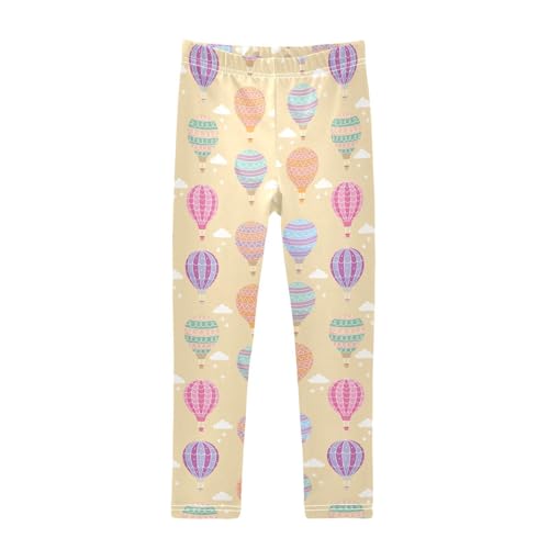 Air Balloon Girls Leggings,Workout Leggings for Girls Toddler Athletic Leggings Size for 3-10T