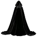 galeeup Wizard Robe Velvet Hooded Witch Cloak Unisex Medieval Renaissance Hood Cape Halloween Coat Adult
