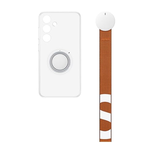 Image of SAMSUNG Galaxy S24 Clear Gadget Phone Case Plastic, Protective Cover with Hand Grip, Kickstand, Wrist Strap Accessories, Scratch Resistant Protection, US Version, EF-XS921CTEGUS, Transparent