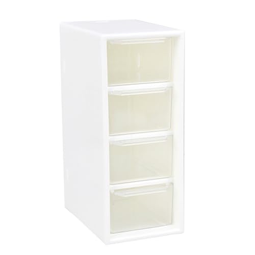 OVAQUIXI Plastic Desktop Drawers Compact Storage Unit Stackable Organizer for Office and Home Use
