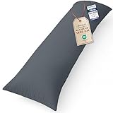 Utopia Bedding Almohada Corporal, Relleno de Poliéster Suave (Gris)