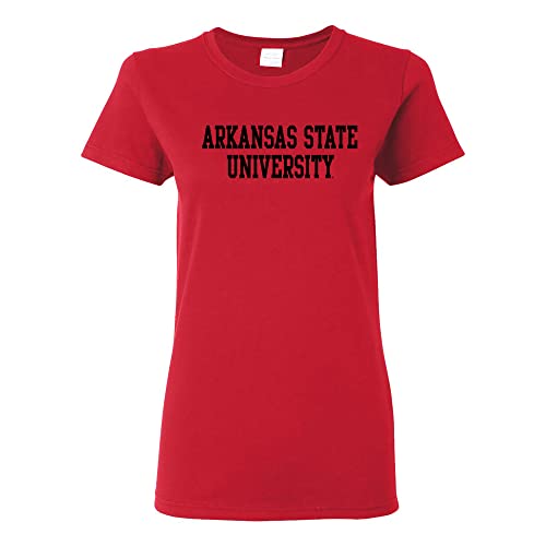 LS01 - Arkansas State Red Wolves Basic Block Womens T Shirt - 3X-Large - Red