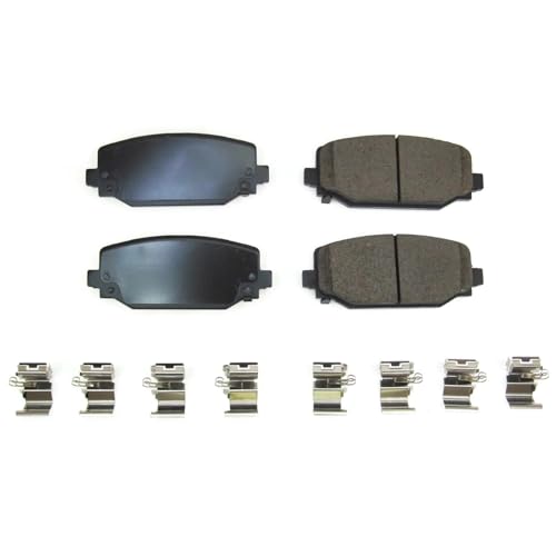 Image of PowerStop Rear Brake Pads for Jeep Grand Cherokee 2022-25 | Jeep Grand Cherokee L 2021-24 - Z17 Ceramic Brake Pads with Installation Hardware, 17-2411