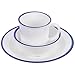 Luxshiny Melamin Geschirr Set Schüssel Teller Becher Satz Weiß Kinder Camping Geschirrset Picknick Outdoor Zuhause Party Essgeschirr