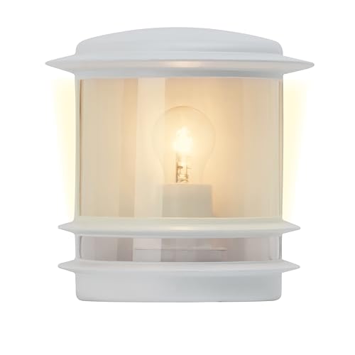 Brilliant Lampe Hollywood Außenwandleuchte weiß | 1x A60, E27, 60W, geeignet für Normallampen (nicht enthalten) | IP-Schutzart: 44 - spritzwassergeschützt
