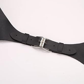 FEESHOW Vintage Medieval Leather Suspender H-Back Steampunk Suspenders with Adjustable Buckle for Men Party Cosplay Clubwear