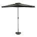 Produktbild MaxxGarden - Sonnenschirm (Ø270cm) mit Kippsystem - Halbkreisförmiger Sonnenschirm Balkon - Ampelschirm für Terrasse, Strand, u.v.m. - Wetterfester Gartenschirm aus robustem Aluminium - Schwarz