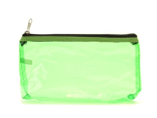 Carry on Clear Travel Toiletry Bag/Cosmetic Bag/Zippered Pouch (Lime Green)