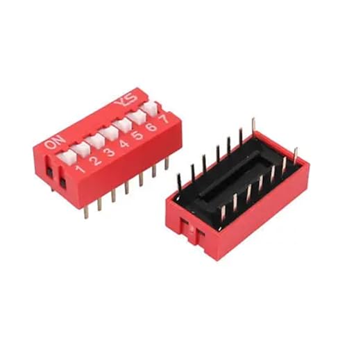 Interrupteur DIP 14 bornes pour configurer vos circuits et modules 7 positions pas 2.54mm