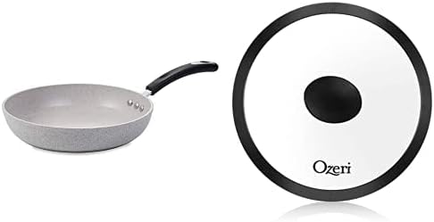 Ozeri Juego de sartén y tapa Stone Earth de 8 pulgadas, con revestimiento antiadherente derivado de piedra 100% libre de APEO y PFOA de Alemania